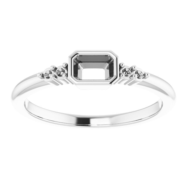 8x6 mm Oval Ring Mounting view 3