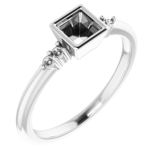 Accented Bezel-Set Ring