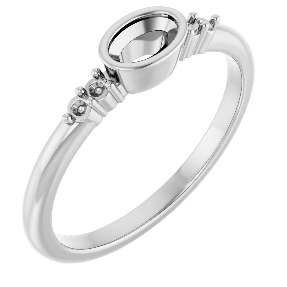 Accented Bezel-Set Ring