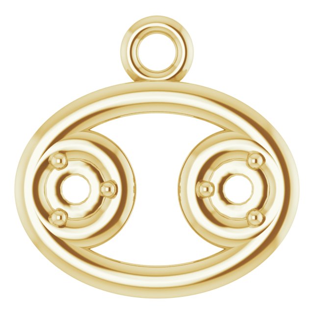 Accented Zodiac Dangle