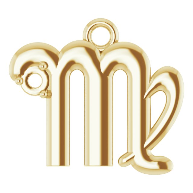 Accented Zodiac Dangle