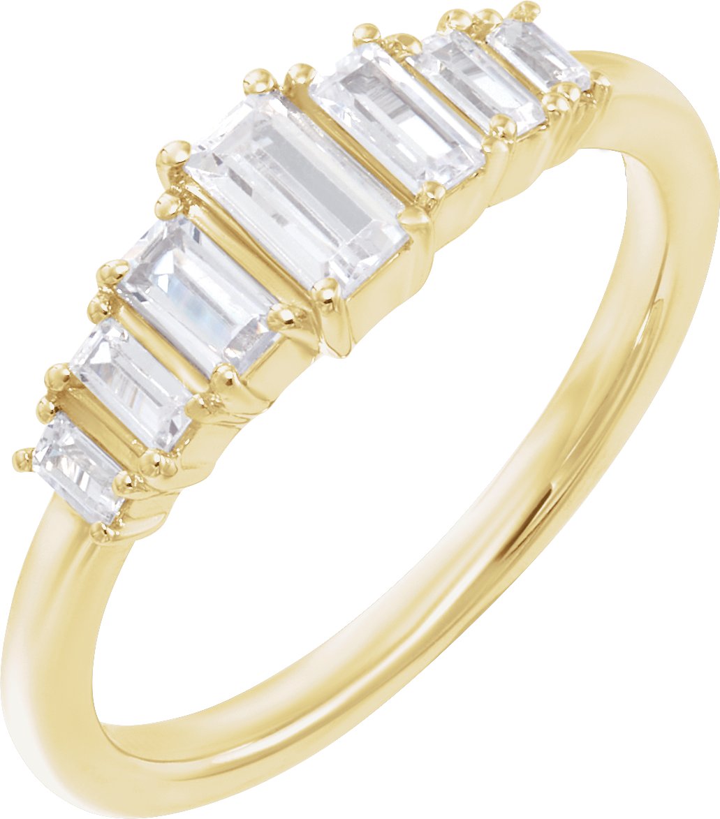 14K Yellow 1/2 CTW Lab-Grown Diamond Ring