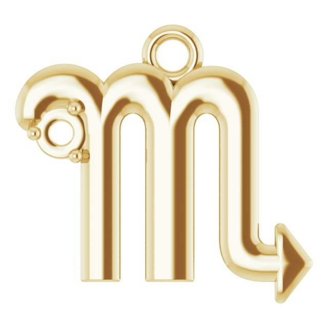 Accented Zodiac Dangle