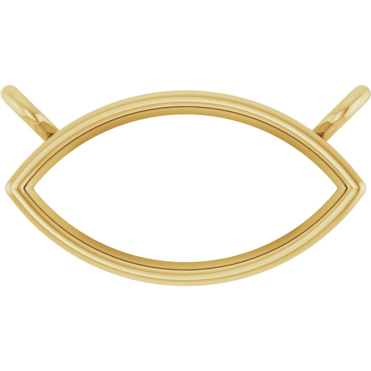 14K Yellow 10x5 mm Marquise Bezel-Set Necklace Center