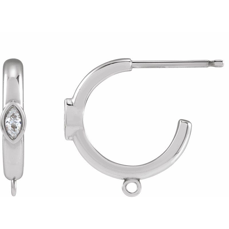 Marquise Hoop Earring Top