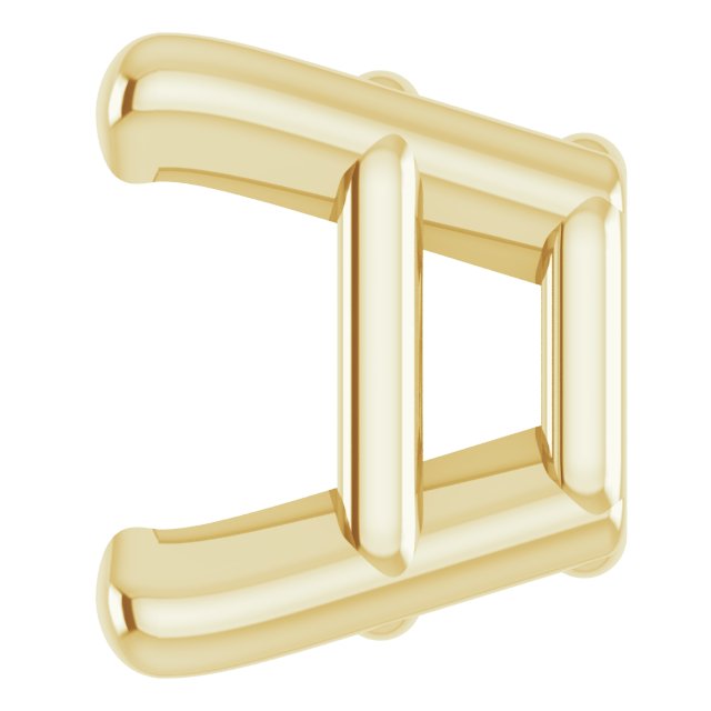 Square 4-Prong Lightweight Earring Setting