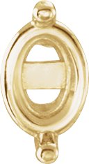 Oval 2-Prong Earring Setting