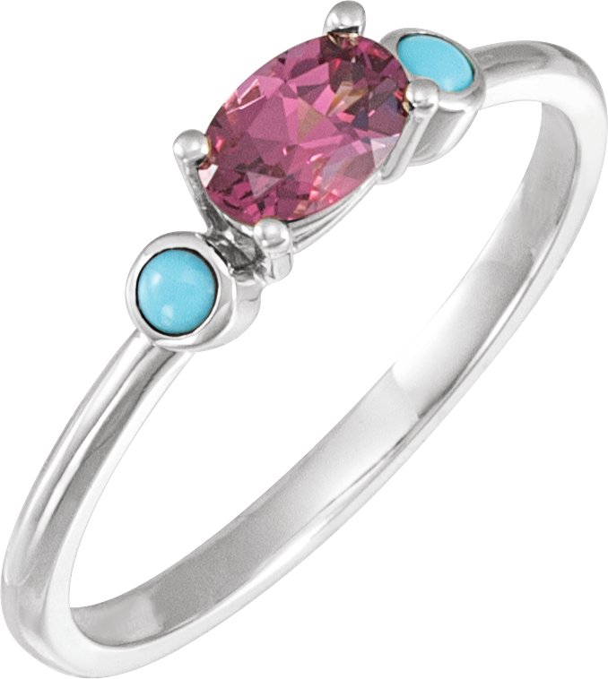 Oval 4-Prong Accented Ring