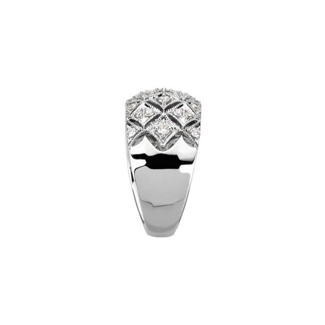 14K White 1/2 CTW Diamond Ring
