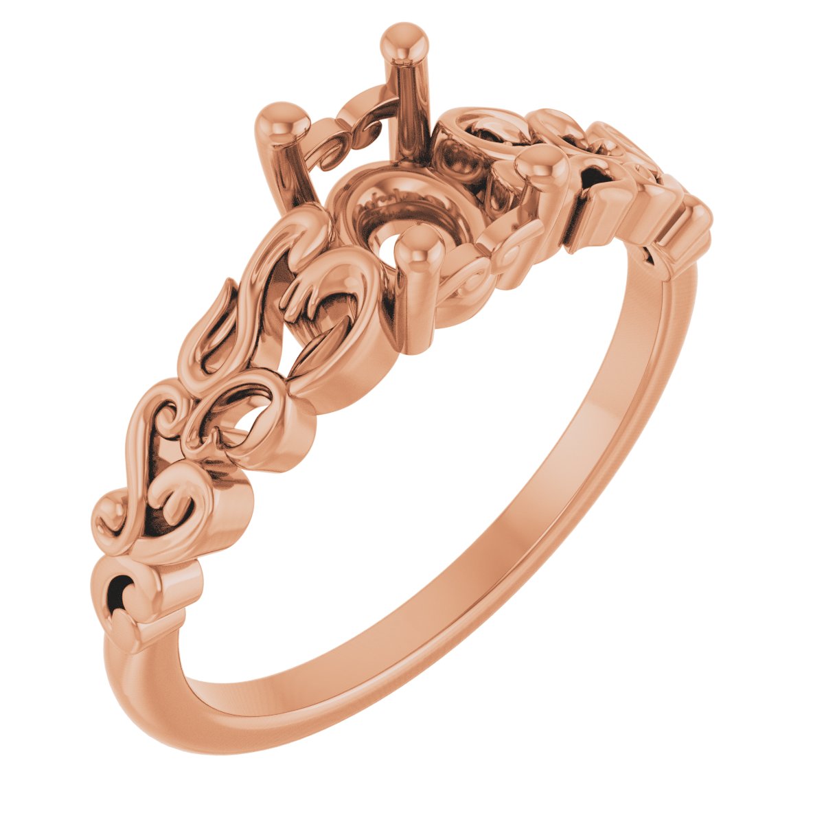 Solitaire Sculptural Engagement Ring or Band