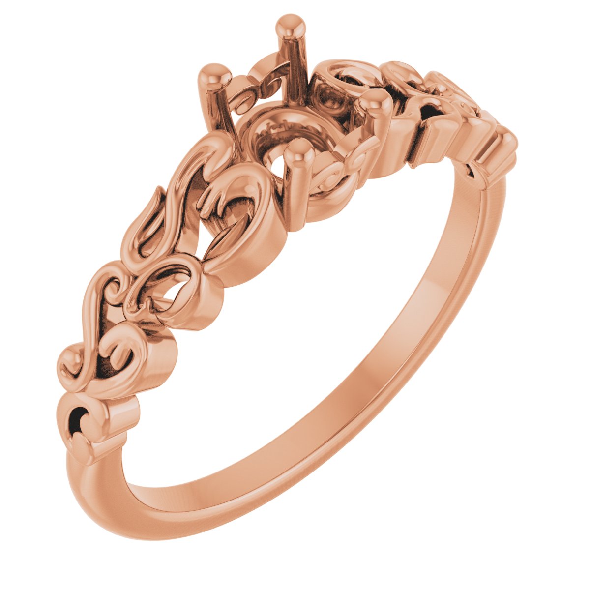 Solitaire Sculptural Engagement Ring or Band
