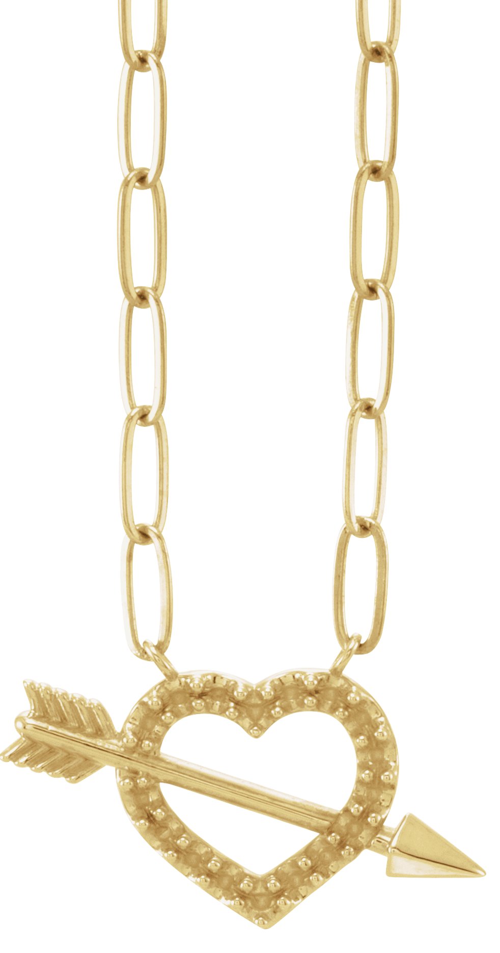 Accented Heart & Arrow Necklace