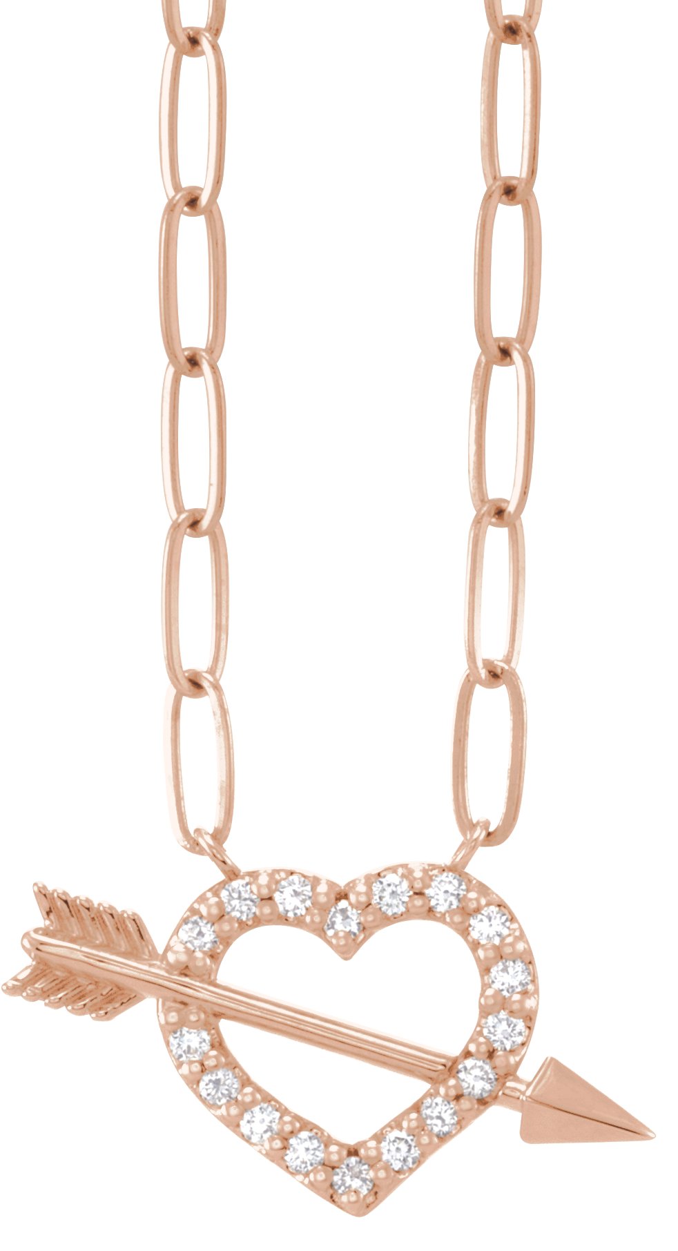 Accented Heart & Arrow Necklace
