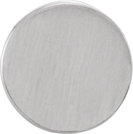 14K White 10 mm Engravable Disc Slide Pendant