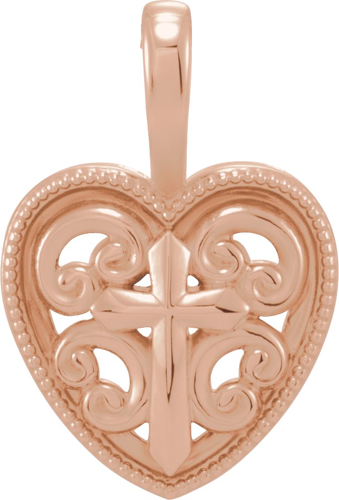 Cross and Heart Necklace or Pendant
