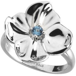 Floral Ring Mounting for Round Gemstone