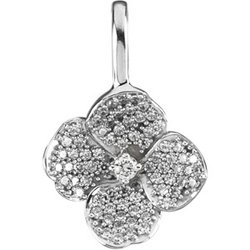 Floral Pendant Mounting for Diamonds