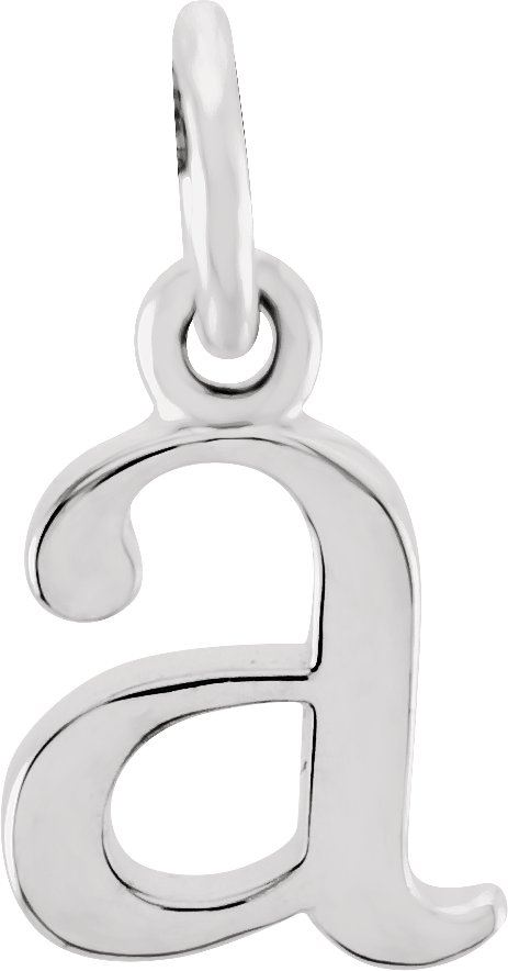 14K White Lowercase Initial A Pendant Ref 5642388