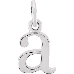Sterling Silver Lowercase Initial a 16" Necklace