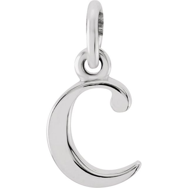 Sterling Silver Lowercase Initial c 16