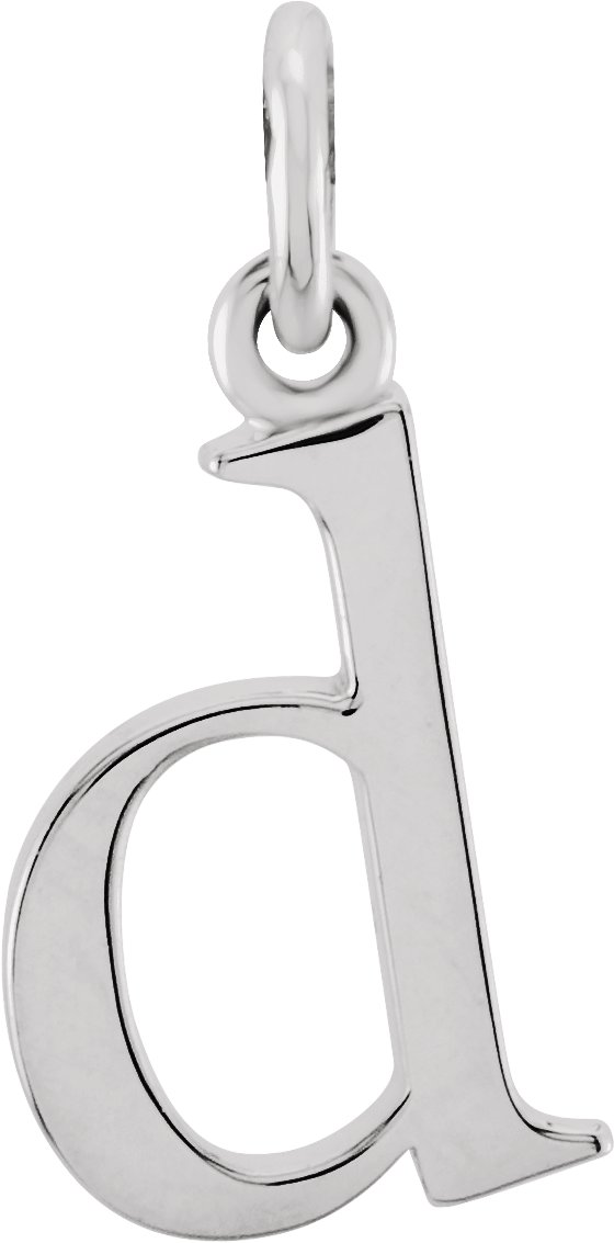 Sterling Silver Lowercase Initial D Pendant