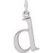 Sterling Silver Lowercase Initial d 16