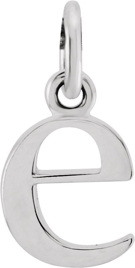Sterling Silver Lowercase Initial e Pendant