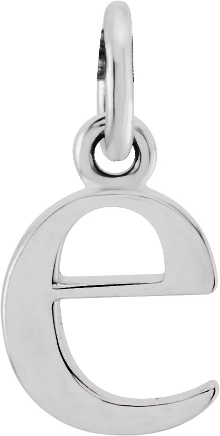 Sterling Silver Lowercase Initial e Pendant Ref 14287456