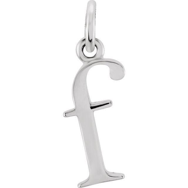 Sterling Silver Lowercase Initial f 16