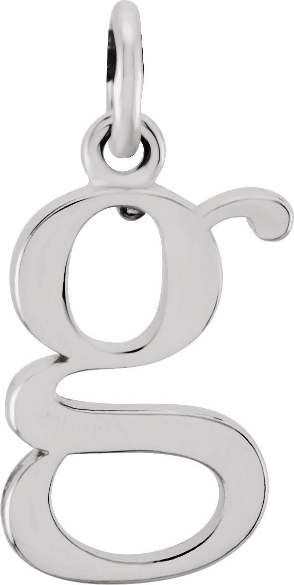 Sterling Silver Lowercase Initial g 16" Necklace
