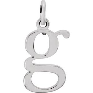 Sterling Silver Lowercase Initial G Pendant