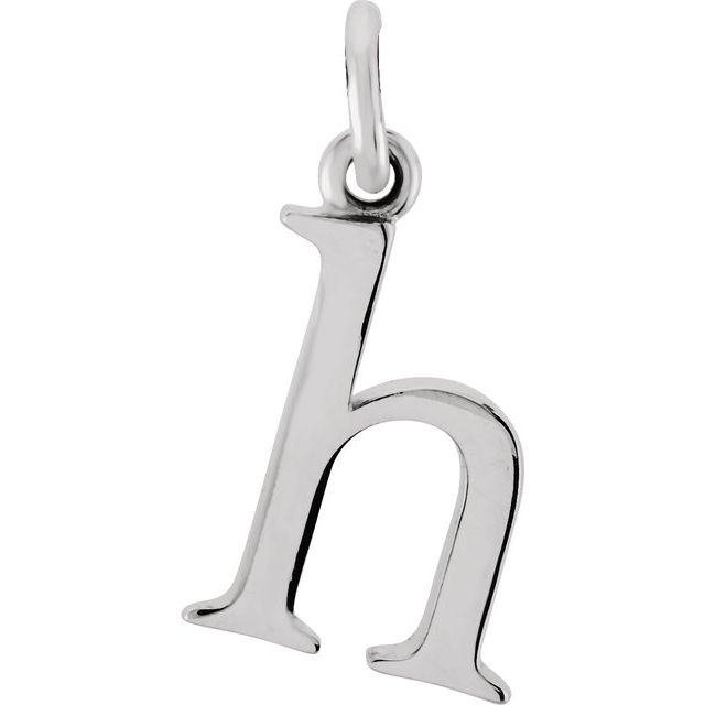 Sterling Silver Lowercase Initial h 16