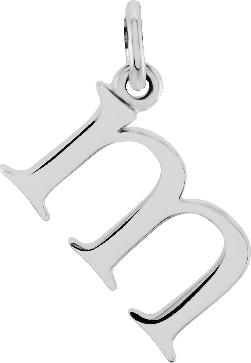 Sterling Silver Lowercase Initial M Pendant