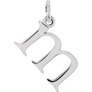 Sterling Silver Lowercase Initial m 16" Necklace