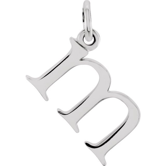 Sterling Silver Lowercase Initial m 16