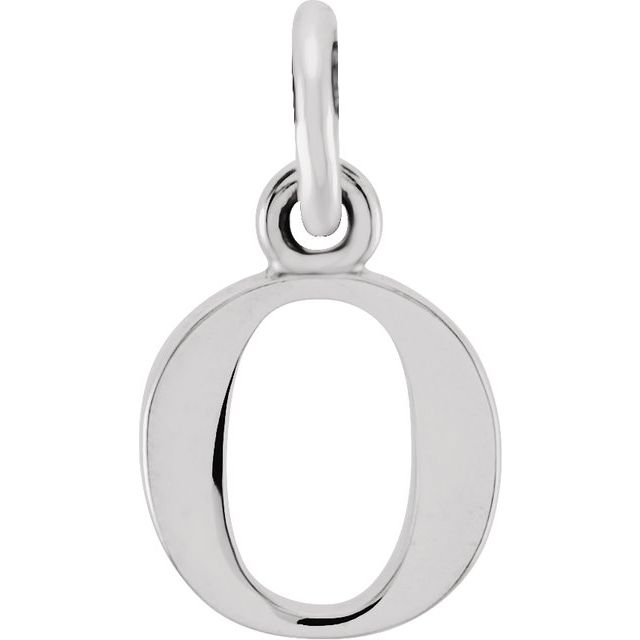 Sterling Silver Lowercase Initial o 16