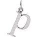 Sterling Silver Lowercase Initial p 16