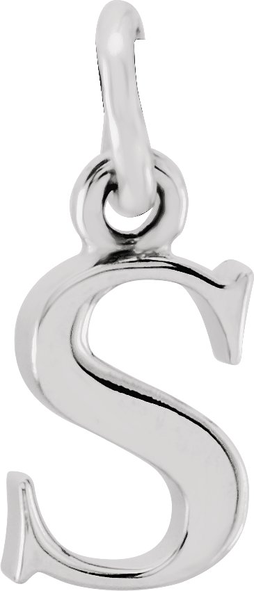 14K White Lowercase Initial S Pendant Ref 5692130