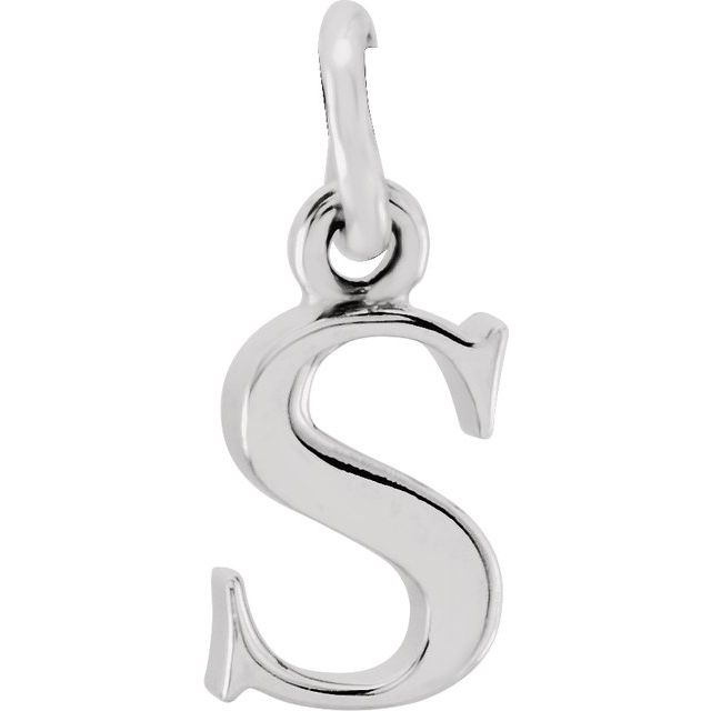 Sterling Silver Lowercase Initial s 16 Necklace