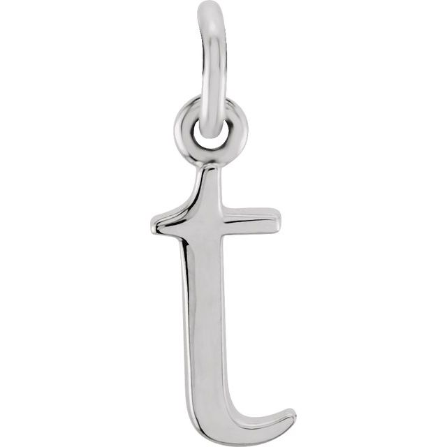 Sterling Silver Lowercase Initial t 16
