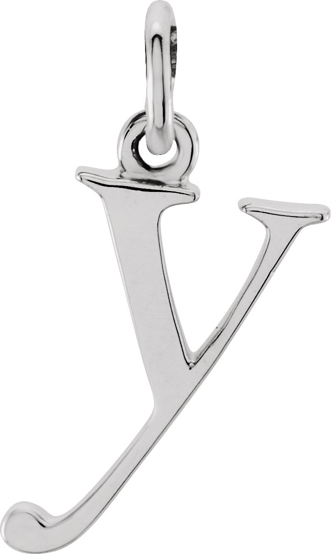 Sterling Silver Lowercase Initial Y Pendant Ref 18054220