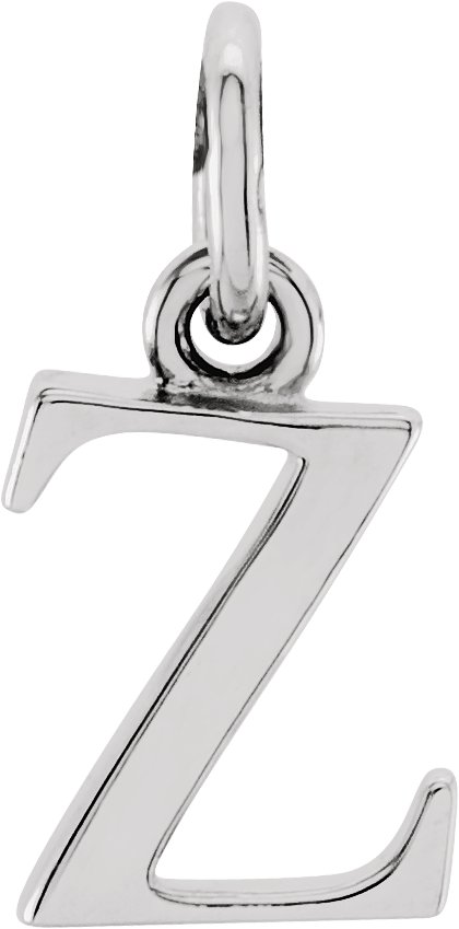 14K White Lowercase Initial Z Pendant Ref 5692180