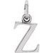 Sterling Silver Lowercase Initial z 16