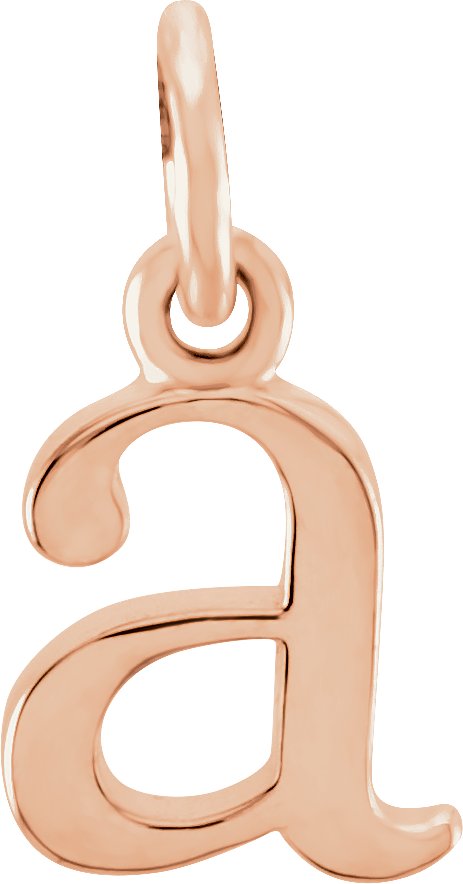 18K Rose Gold Plated Sterling Silver Lowercase Initial a Pendant Ref 17700480