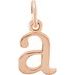 18K Rose Gold-Plated Sterling Silver Lowercase Initial a Pendant