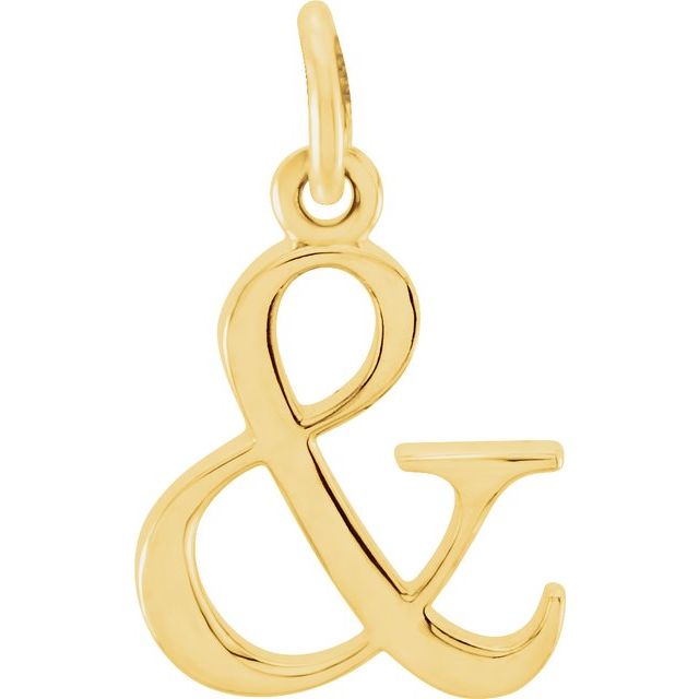 18K Yellow Gold-Plated Sterling Silver Ampersand Pendant