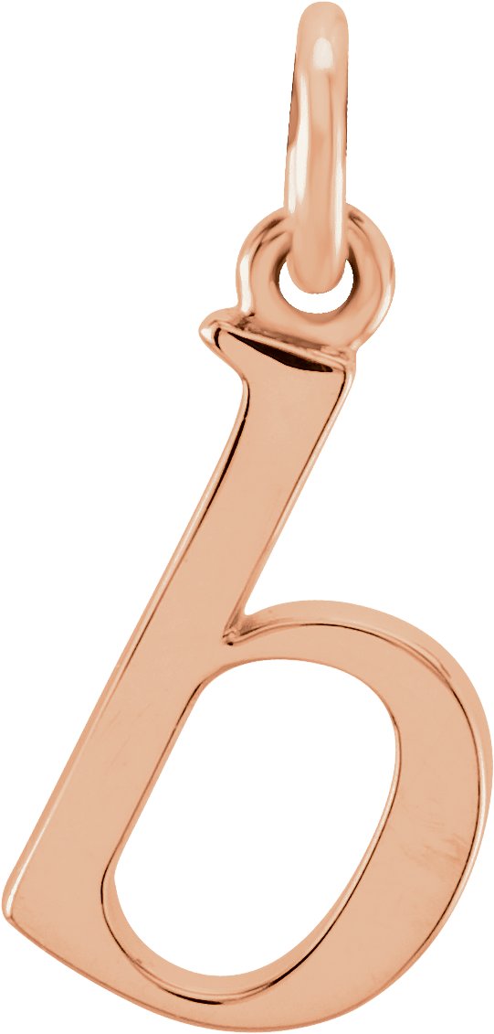 18K Rose Gold Plated Sterling Silver Lowercase Initial b Pendant Ref 17700477