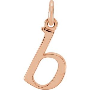 18K Rose Gold-Plated Sterling Silver Lowercase Initial b Pendant