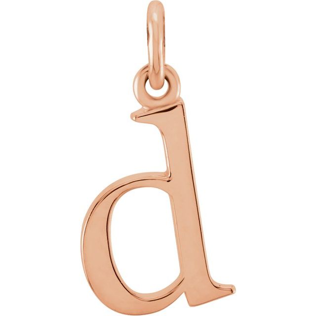 18K Rose Gold-Plated Sterling Silver Lowercase Initial D Pendant