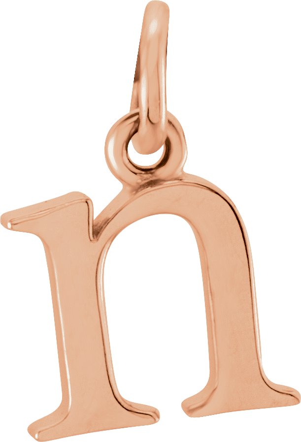 14K Rose Lowercase Initial N Pendant Ref 5692103